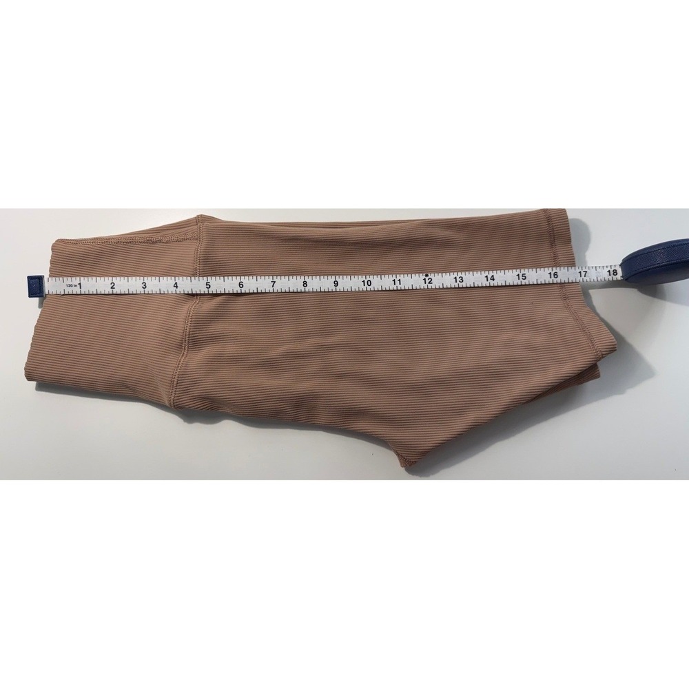 OFFLINE by Aerie Ribbed High Waisted Biker Shorts Tan Brown M 3134514674 - Picture 9 of 9